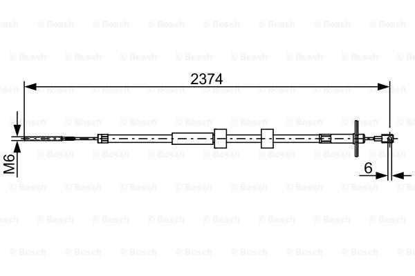 BOSCH 1 987 482 499 Cavo comando, Freno stazionamento