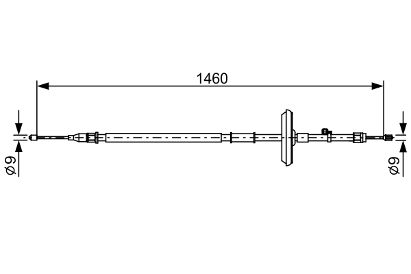 BOSCH 1 987 482 504 Seilzug, Feststellbremse