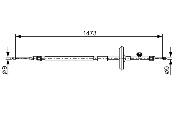BOSCH 1 987 482 505 Seilzug, Feststellbremse