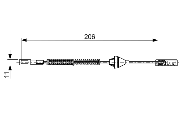 BOSCH 1 987 482 506 Seilzug, Feststellbremse