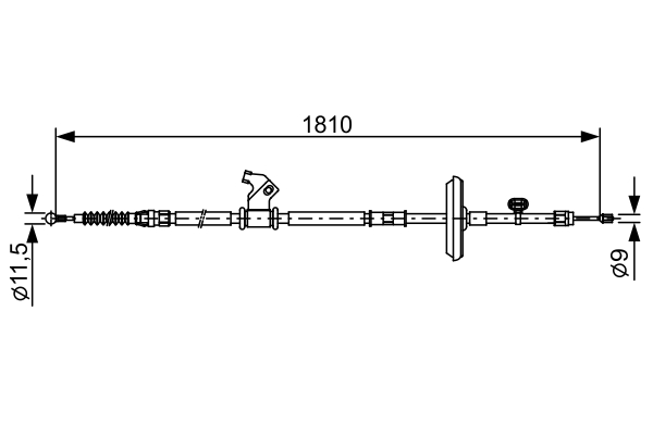 BOSCH 1 987 482 507 Seilzug, Feststellbremse