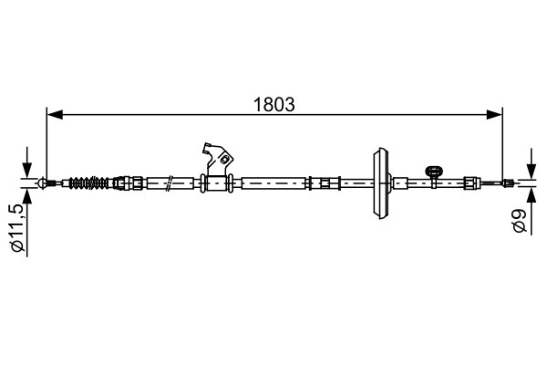 BOSCH 1 987 482 508 Seilzug, Feststellbremse