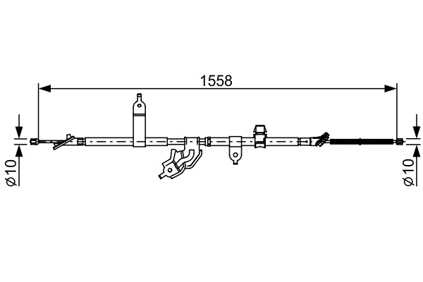 BOSCH 1 987 482 512 Seilzug, Feststellbremse