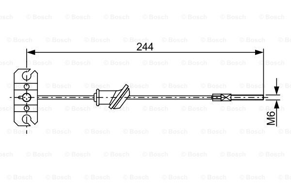 BOSCH 1 987 482 514 Cavo comando, Freno stazionamento-Cavo comando, Freno stazionamento-Ricambi Euro