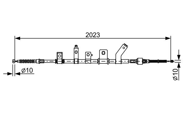 BOSCH 1 987 482 515 Seilzug, Feststellbremse
