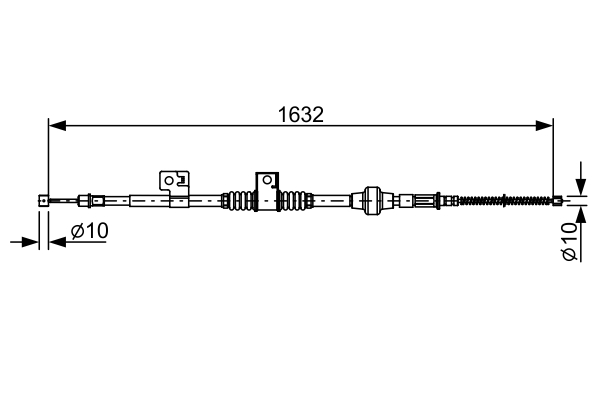 BOSCH 1 987 482 519 Seilzug, Feststellbremse