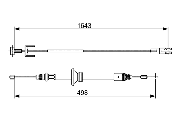 BOSCH 1 987 482 525 Seilzug, Feststellbremse