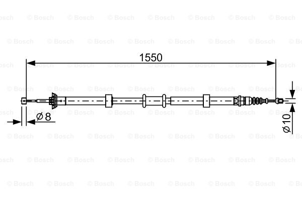 BOSCH 1 987 482 527 Cavo comando, Freno stazionamento