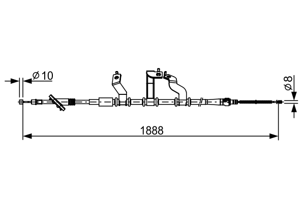 BOSCH 1 987 482 532 Seilzug, Feststellbremse