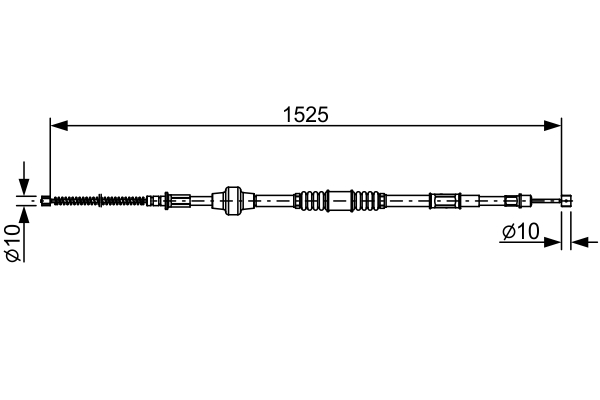 BOSCH 1 987 482 534 Seilzug, Feststellbremse
