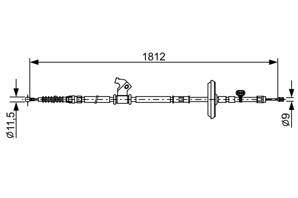BOSCH 1 987 482 536 Seilzug, Feststellbremse