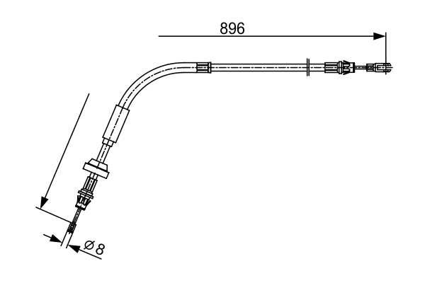 BOSCH 1 987 482 543 Seilzug, Feststellbremse