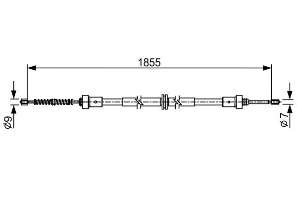 BOSCH 1 987 482 546 Seilzug, Feststellbremse