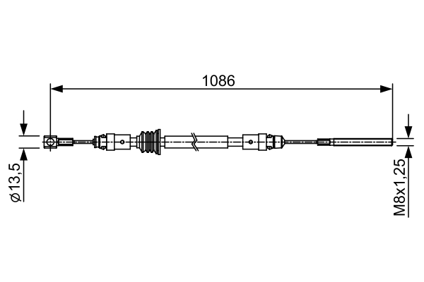BOSCH 1 987 482 547 Seilzug, Feststellbremse