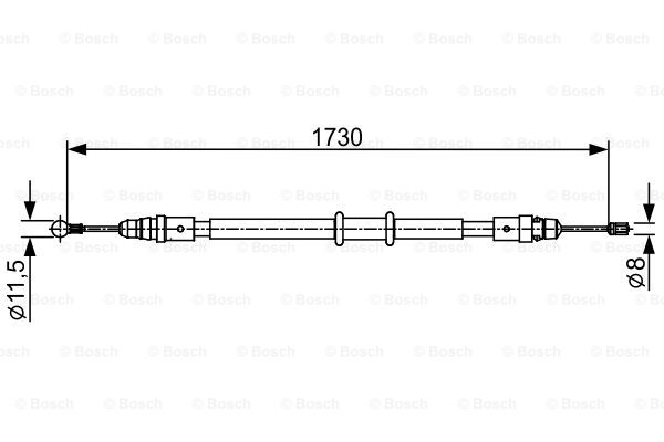 BOSCH 1 987 482 549 Cavo comando, Freno stazionamento