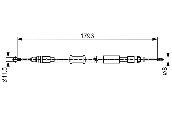 BOSCH 1 987 482 550 Seilzug, Feststellbremse