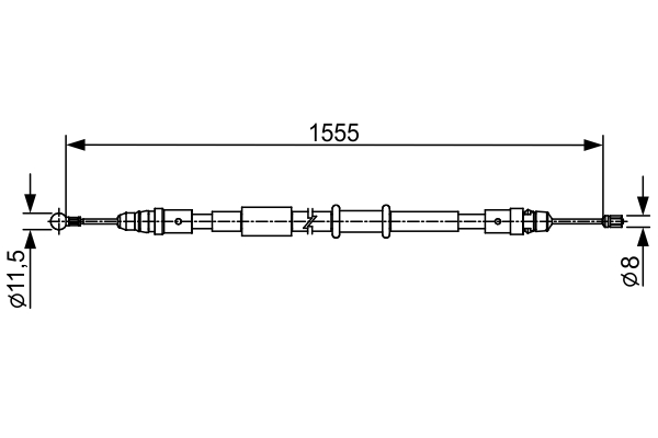 BOSCH 1 987 482 552 Seilzug, Feststellbremse