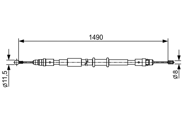 BOSCH 1 987 482 553 Seilzug, Feststellbremse