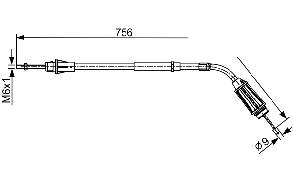 BOSCH 1 987 482 556 Seilzug, Feststellbremse