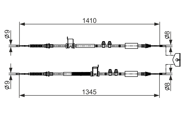 BOSCH 1 987 482 560 Cavo comando, Freno stazionamento