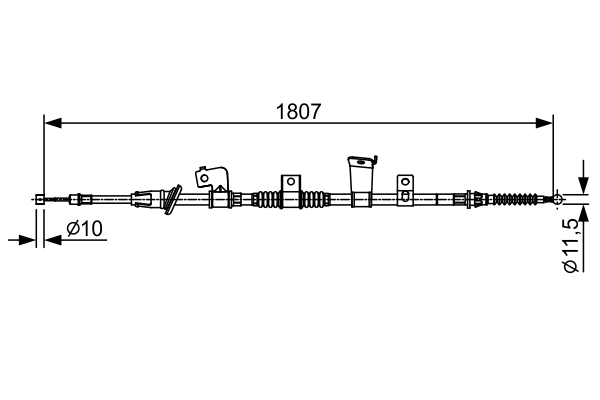 BOSCH 1 987 482 569 Seilzug, Feststellbremse
