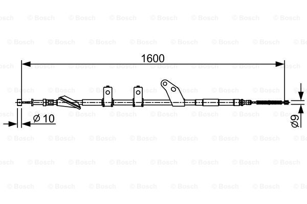 BOSCH 1 987 482 574 Cavo comando, Freno stazionamento-Cavo comando, Freno stazionamento-Ricambi Euro