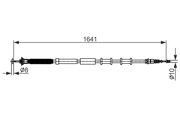 BOSCH 1 987 482 582 Cavo comando, Freno stazionamento-Cavo comando, Freno stazionamento-Ricambi Euro