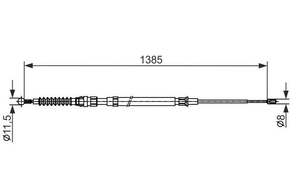 BOSCH 1 987 482 584 Cavo comando, Freno stazionamento