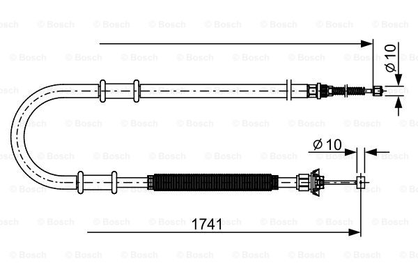 BOSCH 1 987 482 599 Cavo comando, Freno stazionamento-Cavo comando, Freno stazionamento-Ricambi Euro