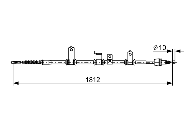 BOSCH 1 987 482 615 Seilzug, Feststellbremse