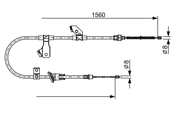 BOSCH 1 987 482 626 Seilzug, Feststellbremse