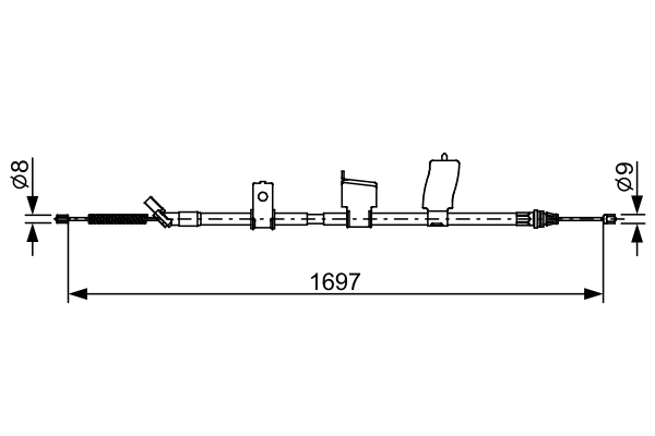 BOSCH 1 987 482 627 Seilzug, Feststellbremse