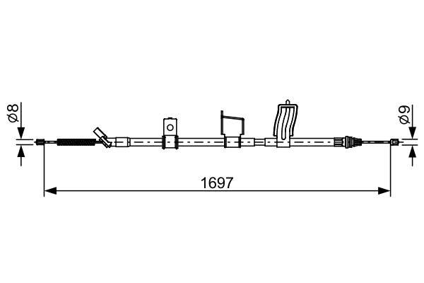BOSCH 1 987 482 628 Seilzug, Feststellbremse