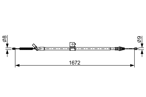 BOSCH 1 987 482 630 Seilzug, Feststellbremse