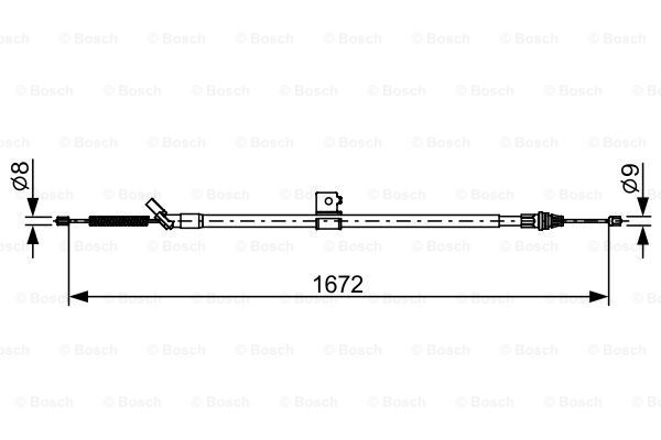 BOSCH 1 987 482 630 Cavo comando, Freno stazionamento-Cavo comando, Freno stazionamento-Ricambi Euro