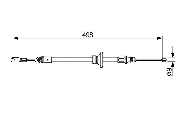 BOSCH 1 987 482 632 Seilzug, Feststellbremse
