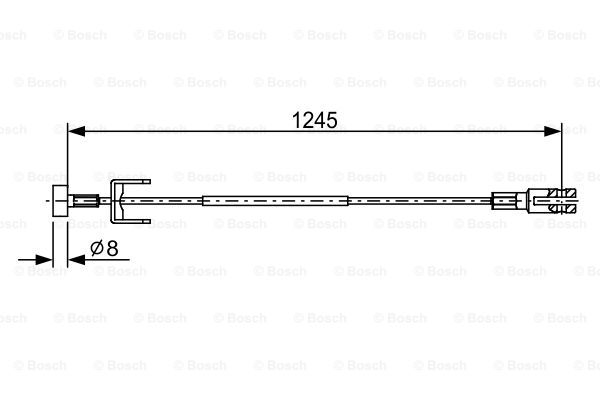 BOSCH 1 987 482 633 Cavo comando, Freno stazionamento-Cavo comando, Freno stazionamento-Ricambi Euro