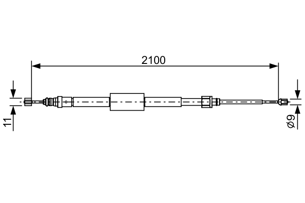 BOSCH 1 987 482 635 Seilzug, Feststellbremse