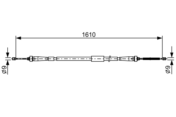 BOSCH 1 987 482 636 Seilzug, Feststellbremse
