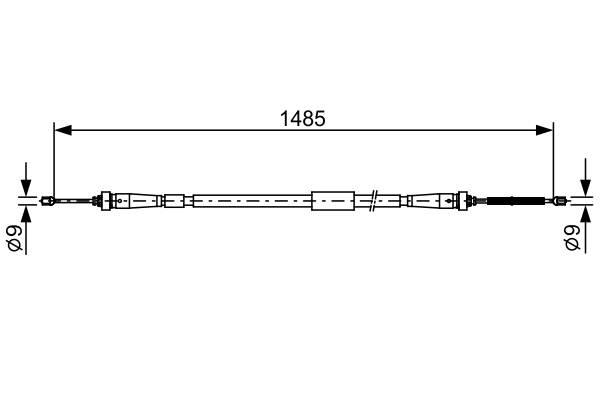 BOSCH 1 987 482 637 Seilzug, Feststellbremse