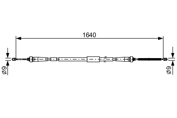 BOSCH 1 987 482 638 Seilzug, Feststellbremse