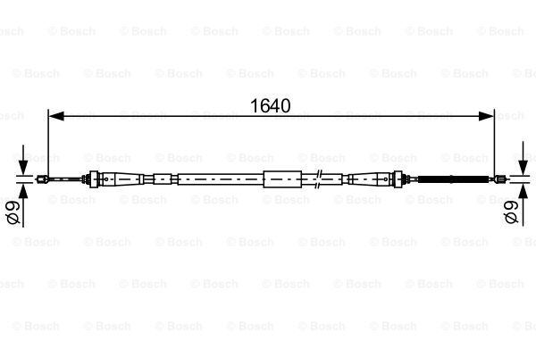 BOSCH 1 987 482 638 Cavo comando, Freno stazionamento-Cavo comando, Freno stazionamento-Ricambi Euro