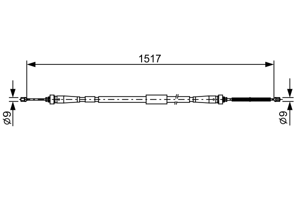 BOSCH 1 987 482 639 Seilzug, Feststellbremse