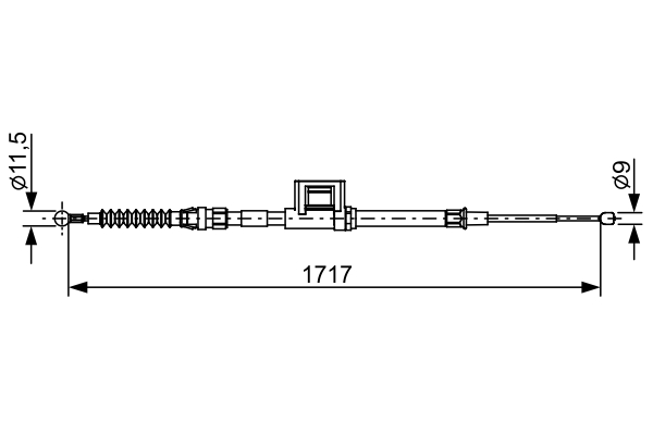 BOSCH 1 987 482 644 Seilzug, Feststellbremse