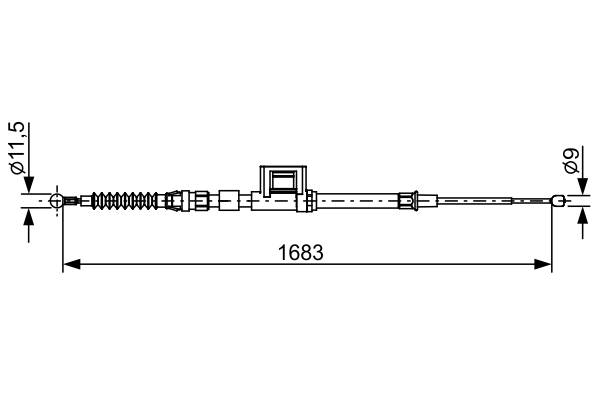 BOSCH 1 987 482 645 Seilzug, Feststellbremse