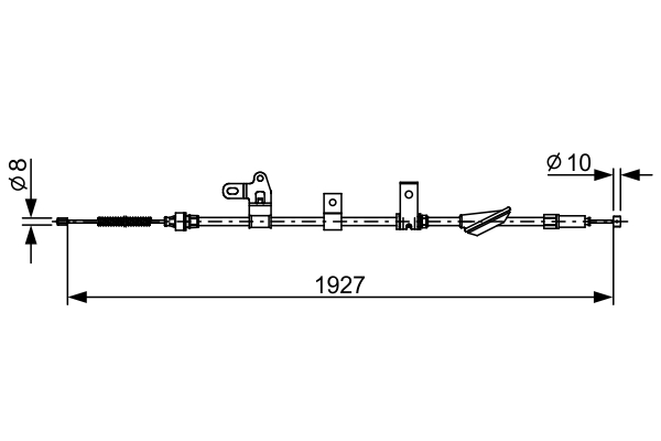 BOSCH 1 987 482 649 Seilzug, Feststellbremse
