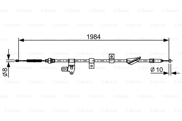 BOSCH 1 987 482 650 Cavo comando, Freno stazionamento-Cavo comando, Freno stazionamento-Ricambi Euro