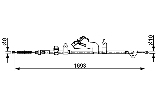 BOSCH 1 987 482 657 Seilzug, Feststellbremse