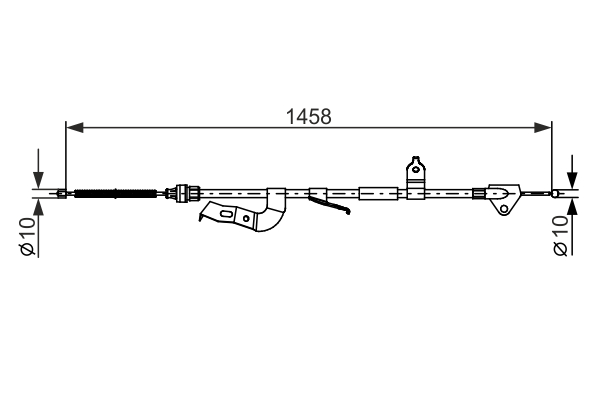 BOSCH 1 987 482 662 Cavo comando, Freno stazionamento-Cavo comando, Freno stazionamento-Ricambi Euro