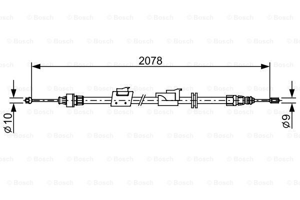 BOSCH 1 987 482 706 Cavo comando, Freno stazionamento-Cavo comando, Freno stazionamento-Ricambi Euro